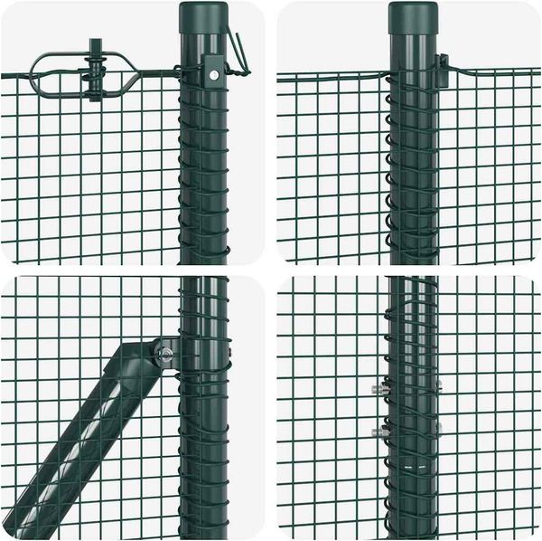 vidaXL Schweißdrahtzaun mit Spikes 25 x 1,2 m PVC-beschichteter Stahl 3352084 Bild 8