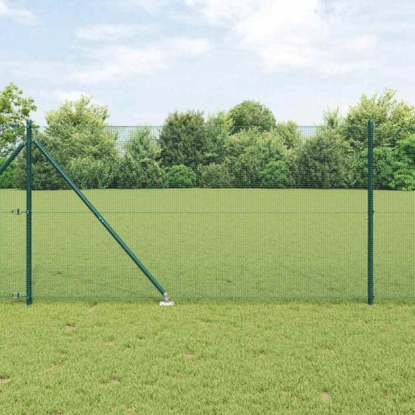 vidaXL Schweißdrahtzaun mit Spikes 25 x 1,2 m PVC-beschichteter Stahl 3352084