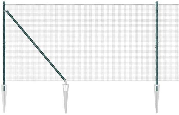 vidaXL Schweißdrahtzaun mit Spikes 25 x 1,2 m PVC-beschichteter Stahl 3352084 Bild 7