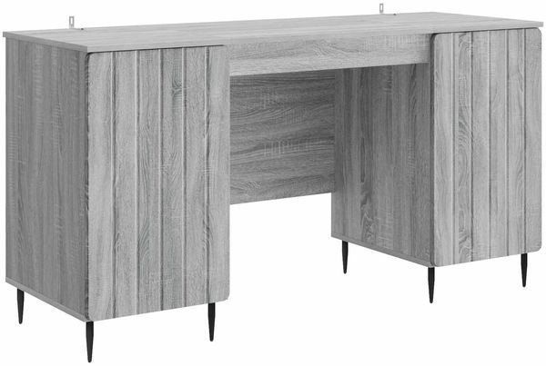 vidaXL Schreibtisch Graues Sonoma 142,5 x 50 x 75 cm Holzwerkstoff 3414591
