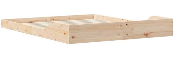 vidaXL Bettrahmen Braun 160 x 210 cm Massives Kiefernholz 873355 Bild 7