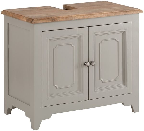 Waschbeckenunterschrank 77x64cm 'Belfort' schilfgrün & natur