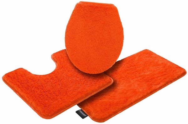 Bruno Banani Badematte Lana, Badvorleger, Badezimmer Teppich, rutschhemmend beschichtet, schnell trocknend, strapazierfähig, fußbodenheizungsgeeignet, Polyacryl, rechteckig, 3-tlg. Stand-WC Set, Badteppich, Badematten, unifarben, auch als 3 teiliges Se...