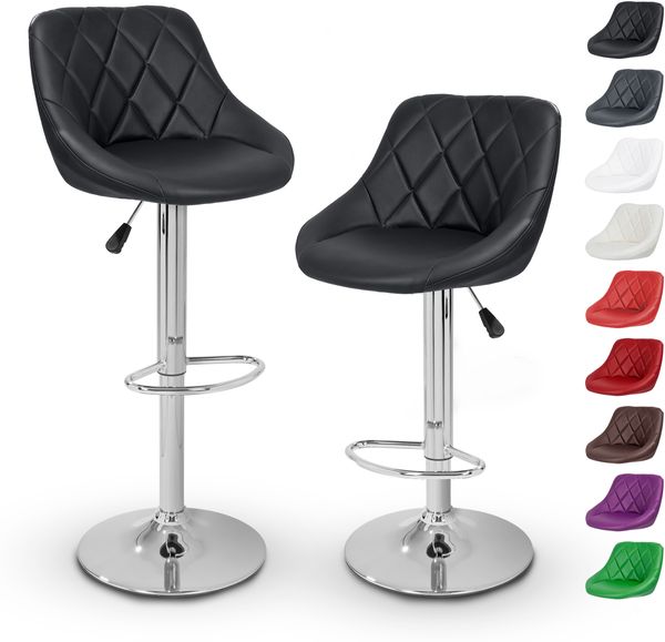 TRESKO® 2er Set Barhocker Barstuhl Tresenhocker Küchenhocker Hocker Loungesessel 2x beige