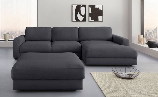 Places of Style Ecksofa Bloomfield, bequem und elegant, OTTOs Choice, Breite 303cm, L-Form, wahlweise mit Bettfunktion und Bettkasten