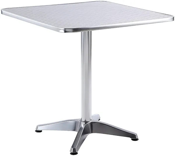 Vente-unique - MONTMARTRE Garden dining set Metall Silberfarben - B 70 cm x H 70 cm x L 70 cm
