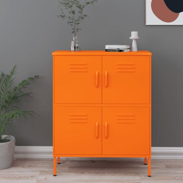 vidaXL Lagerschrank Orange 80 x 35 x 101,5 cm Stahl