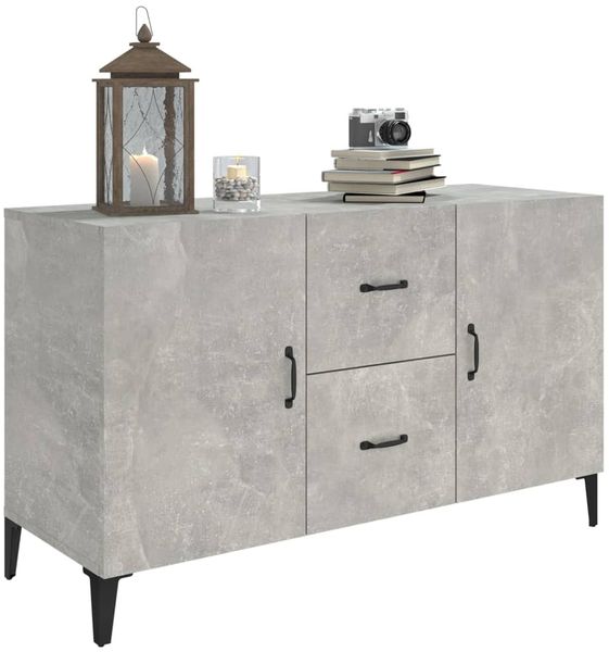Sideboard, Kommode Betongrau 100x36x60 cm Holzwerkstoff j1143p Bild 4