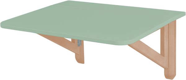 Ragaba Wandklapptisch, MDF & Massives Eschenholz, 60x70 cm, Salbei Grün