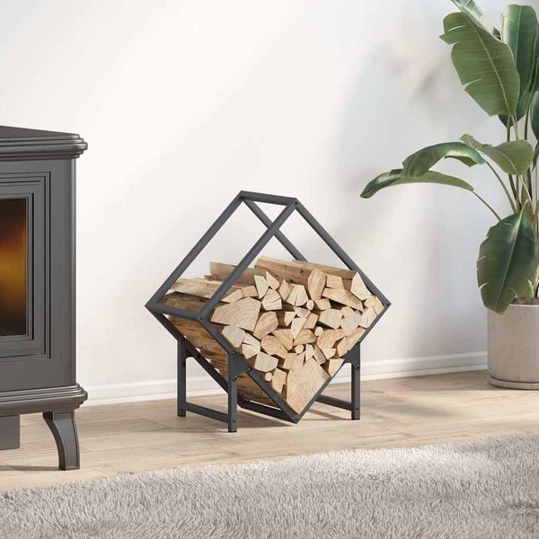 vidaXL Brennholzregal Anthrazit 50x25x50 cm Kaltgewalzter Stahl 864277
