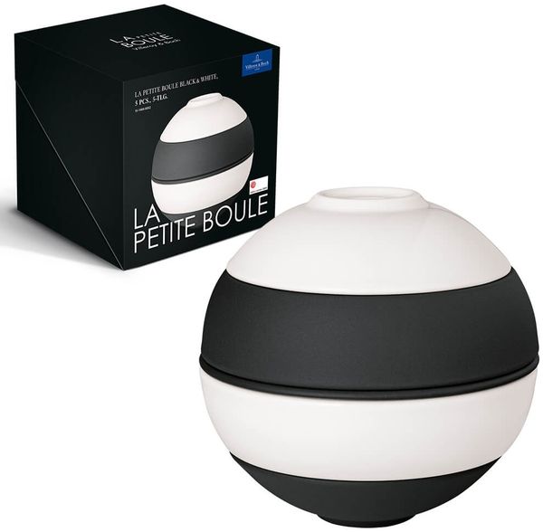 Villeroy & Boch La petite Boule Snacking-Set Schwarz Weiß