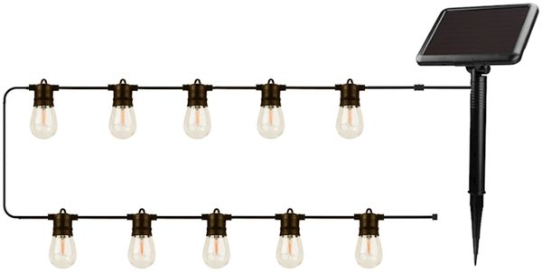 Forever Light LED Solar Lichterkette FLS-60 7,5 m 10 Glühbirnen
