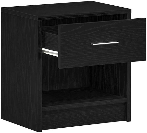 vidaXL Nachttisch mit Schublade Schwarz 39x28x41 cm 858751 Bild 5