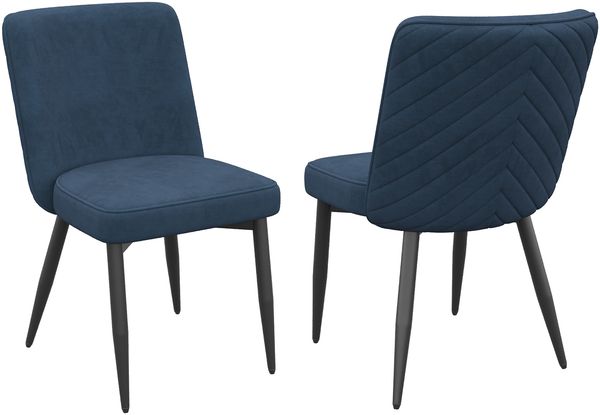 Merax 2er Set Polsterstühle, (Set, 2 St)Esszimmerstuhl, bequem und atmungsaktiv, Samtstoff, dunkelblau