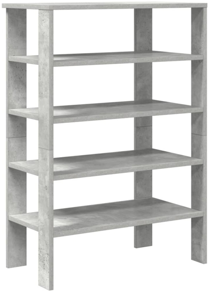 vidaXL Schuhregal Betongrau 61x32x87,5 cm Holzwerkstoff 859854