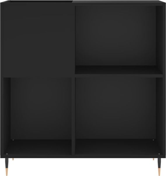 vidaXL Plattenschrank Schwarz 84,5x38x89 cm Holzwerkstoff 831765 Bild 4