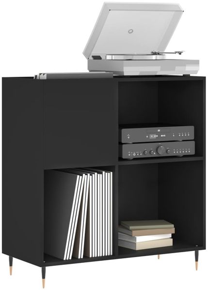 vidaXL Plattenschrank Schwarz 84,5x38x89 cm Holzwerkstoff 831765 Bild 3