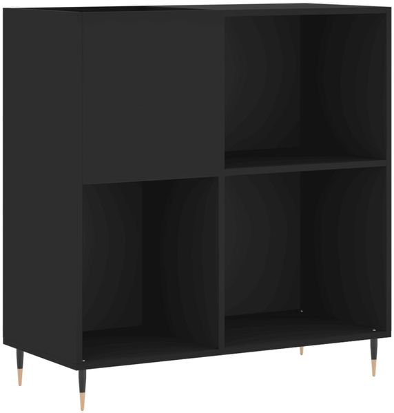 vidaXL Plattenschrank Schwarz 84,5x38x89 cm Holzwerkstoff 831765 Bild 2