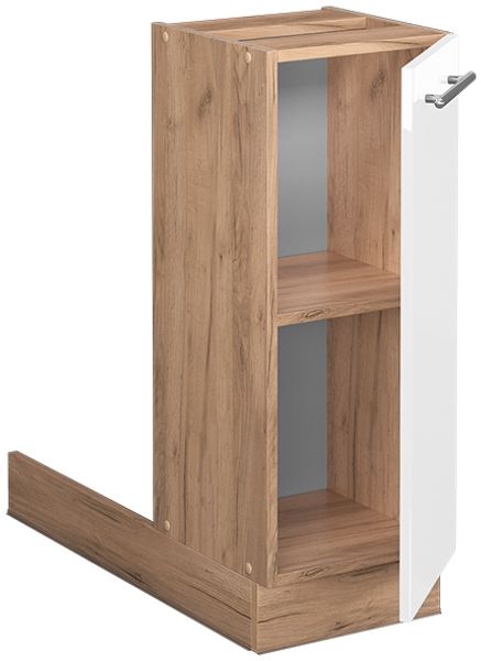 Kücheninsel Fame-Line Weiß Hochglanz 30 cm ohne Arbeitsplatte Vicco Bild 4