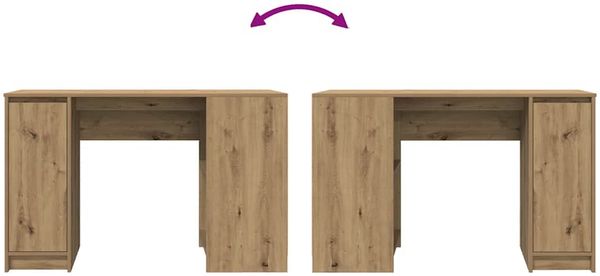 vidaXL Schreibtisch Artisan-Eiche 120x42x76 cm Holzwerkstoff 861822 Bild 9