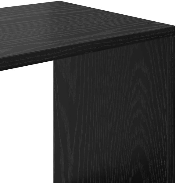 vidaXL Bücherregal Schwarz Eichen-Optik 137,5 x 29 x 137,5 cm 3388357 Bild 8