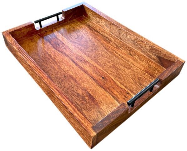 Tablett 40x5x30 aus indischem Massiv-Sheesham