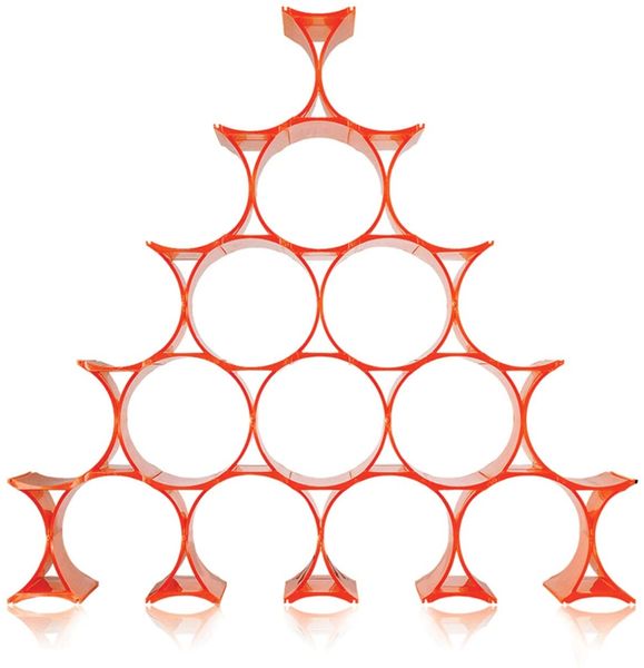Kartell Infinity Flaschenregal, Plastik, orange, 14.5 x 9.5 x 5.7 cm