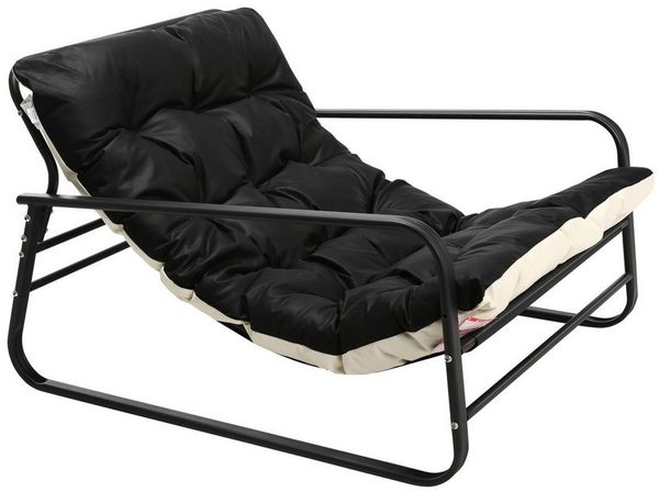 HomeMiYN Loungesessel Loungesessel Sessel Wohnzimmer Gartenliege mit Wendekissen (2er set,bestehend aus sessel mit Gepolsterten Kissen), für kinder,2 erwachsene