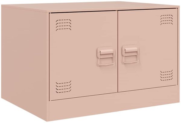 Couchtisch, Sofatisch Rosa 67x50x44 cm Stahl