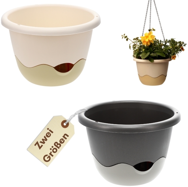 Blumentopf Hängend Blumenampel Außen Hängend Hängetopf Für Pflanzen Hängepflanzen Topf Hängeampel Hängender Blumentopf Mit Kette Wasserspeicher 30 Anthrazit