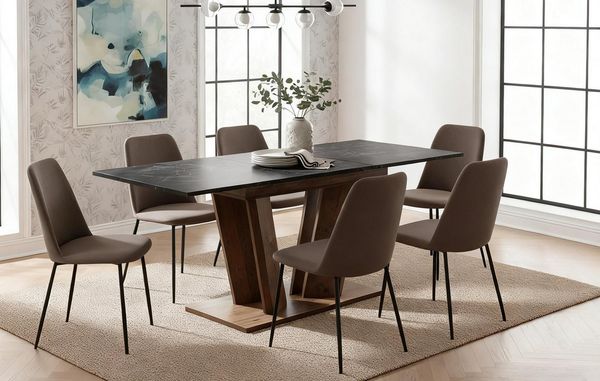 B&D home Esstisch Ausziehtisch MARA, Metallgestell oder Holzgestell, ausziehbar 120-160cm, 4-6 Personen