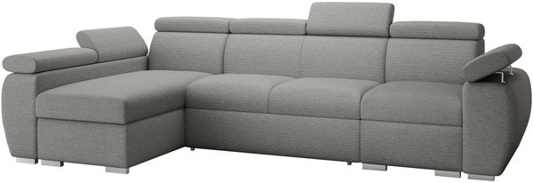 Ecksofa Boston LCP mit 2 Bettkästen und Schlaffunktion (Farbe: Aragon 90, Seite: Links LCP+2R+1P(65))