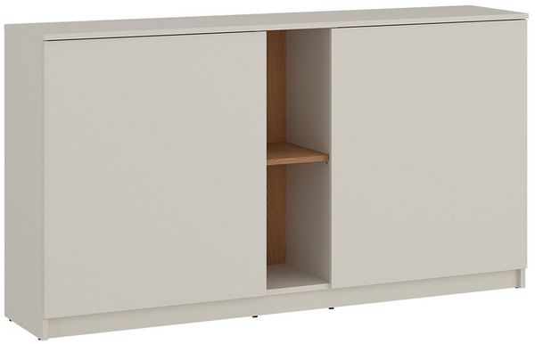 Lomadox Sideboard FIER-129, Kaschmir mit Eiche, 2 Türen, grifflos, Breite 150cm