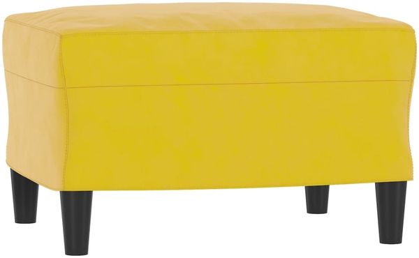 vidaXL 3-Sitzer-Sofa mit Hocker Gelb 180 cm Samt 3201113 Bild 5