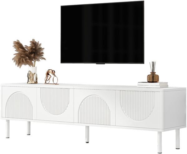 Modernes TV-Lowboard 180cm mit Stauraum, matte Oberfläche & Kabelmanagement – minimalistisches Design für Wohnzimmer, Schlafzimmer oder Flur