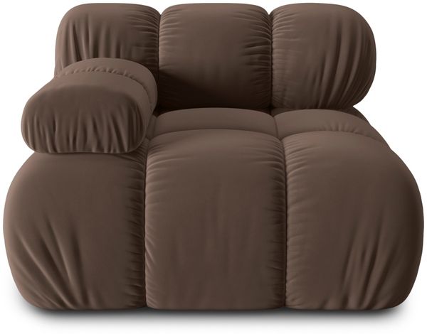 Micadoni Eckmodul Bellis Links Samt Bluvel Dunkelbraun