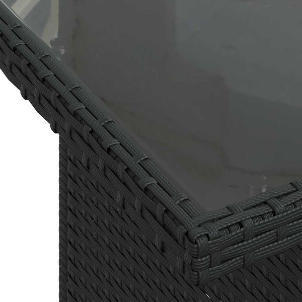 vidaXL 9-tlg. Garten-Sofagarnitur mit Kissen Schwarz Poly Rattan 3268095 Bild 11