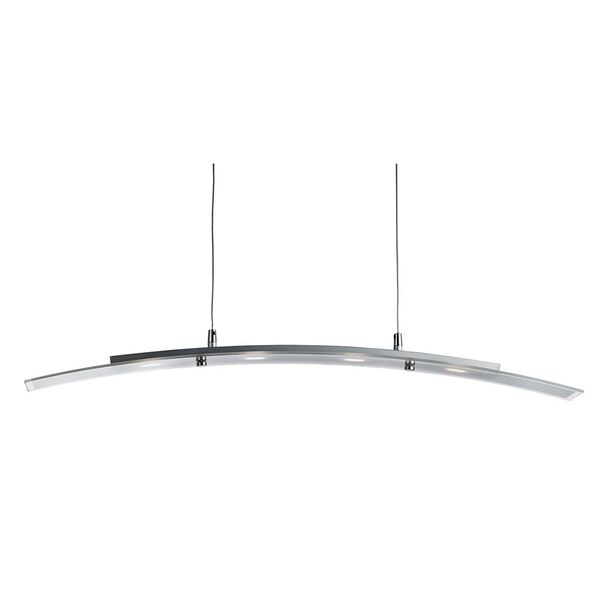 Led Leistenleuchte, Gewölbter Pendelleuchte 4Flammig 5W, Milchglas Mit Klarer Kante