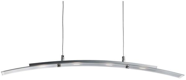 Led Leistenleuchte, Gewölbter Pendelleuchte 4Flammig 5W, Milchglas Mit Klarer Kante