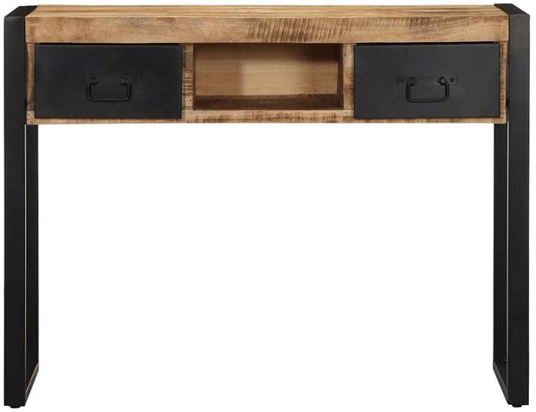 Konsolentisch, Beistelltisch, Konsole 100x35x75 cm Raues Massivholz Mango
