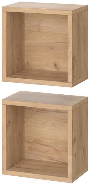 Vicco 'Senyo' Wandregal, 2er-Set, Spanplatte goldkraft, 25 x 15 x 25 cm