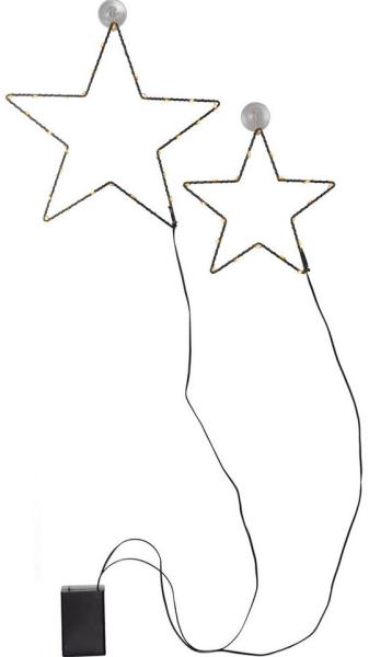 MARELIDA LED Stern LED Leuchtsterne Fensterdeko Weihnachtsstern Saugnäpfe 50LED Timer, LED Classic, warmweiß (2100K bis 3000K) Bild 1