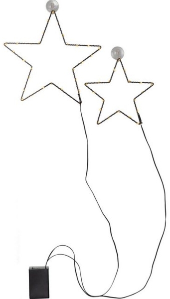 MARELIDA LED Stern LED Leuchtsterne Fensterdeko Weihnachtsstern Saugnäpfe 50LED Timer, LED Classic, warmweiß (2100K bis 3000K) Bild 2