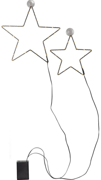 MARELIDA LED Stern LED Leuchtsterne Fensterdeko Weihnachtsstern Saugnäpfe 50LED Timer, LED Classic, warmweiß (2100K bis 3000K) Bild 3