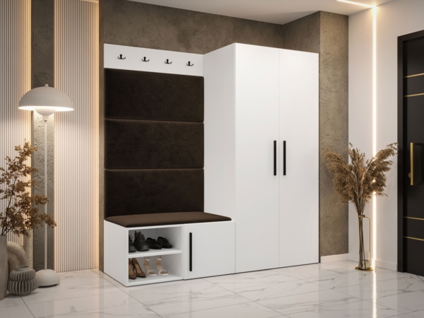 Garderoben-Set Mapreni I (Farbe: Weiß, Manila 04)