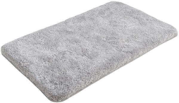 Grund Badematte Melos, Badvorleger, Badezimmer Teppich, sehr weich, Höhe 27 mm, rutschhemmend beschichtet, fußbodenheizungsgeeignet, Kunstfaser, rechteckig, melierte Optik, sehr weicher Flor, Melange-Effekt, Made in Europe