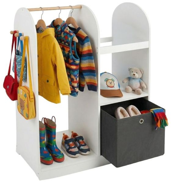 Relaxdays Kindergarderobe mit Stoffbox
