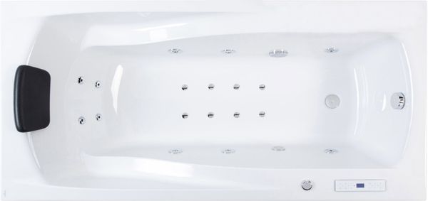Rechteck Whirlpool Centauri 180x85 links Made in Germany 18 Düsen ohne Armatur : Ohne Armaturen
