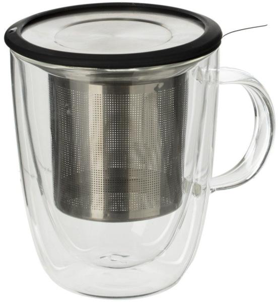 Becher mit Teekocher, Glas, 300 ml