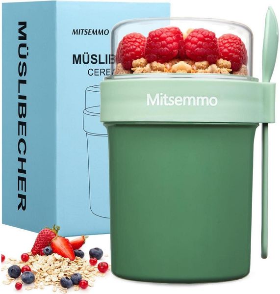 Müslibecher to Go Joghurtbecher Kinder Löffel Müsli Cup Becher Cornflakes